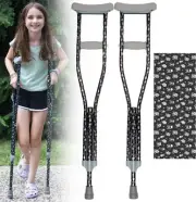 My Crutches - Crossbones Crutches for Teens, Adults (Heights 5'2" - 5'10")
