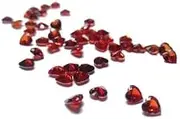 [HI International] Cubic Zirconia Loose stones Best Quality Heart Shape Red Garnet Colour faceted gemstones 5 mm 80 Pcs, 5 mm, Stone, cubic zirconia