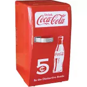 Coca-Cola Retro Mini Refrigerator, Personal Countertop Coke Dorm Compact Fridge