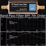 Band-Pass Filter BPF 7th Order 915MHz for RF Receiver Transmitter Amplifier etc
