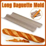 Nonstick Baguette Baking Tray 2 Compartments Bread Mould Homemade Bread Stick
