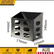 Black 20L Jerry Can Holder 2.5mm 370x195x260-340mm Toolbox for Canopy/Trailer