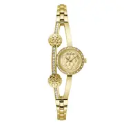 Guess Bejewelled Chloe Bejewelled Gold-Tone Floral Bangle Women's Watch GW0756L2