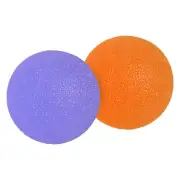 2 Pcs Hand Exercise Balls Squeeze Balls Stress Ball Purple/Orange