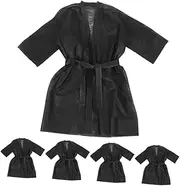 [VERDANVERSE] 5pcs Beauty Salon Sauna Clothes Shower Skirt Towel Bathrobe Spa Bathrobe Shower Robe Spa Accessories Bath Skirts Sweat Steaming Robe Bath Dress Sauna Robe Black Non-woven Fabric