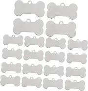 Homoyoyo 25pcs Durable Shape Stainless Steel Pet Tags for Easy Identification Custom Engraved Dog and Cat Id Markers for Daily Use and Pet Events