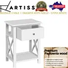 Artiss White Bedside Table Nightstand Storage Cabinet with Drawers Side Table