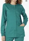 Scrub Jacket Light Stretch Snap Close Pockets 21” P2P Medium Orig $24