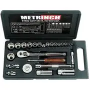 Metrinch Socket Set - 1/4 Inch, 3/8 Inch Drive, 25 Piece - MET-0300