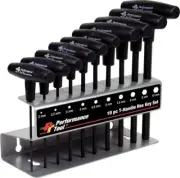 Wilmar W80275 Performance Tool 10 Piece T-Handle Metric Allen Hex Head Set