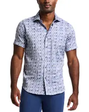 Robert Graham Rowan Printed Short Sleeve Button Front Shirt