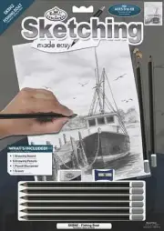 ROYAL BRUSH - Sketching Made Easy Fishing Boat 9x12 - Art Kit SKBN2