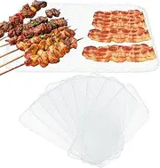 BBQ Grill Grates Kit Solid Multipurpose Grill Mesh Mat Pan Set Easy to Clean Liners Cooking Grid Grates Pad for Outdoor Use(Silver,10pcs)
