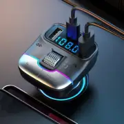 FM Transmitter for Car Bluetooth 5.3 USB Fast Charging Hands-Free Calling