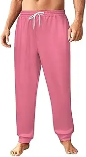 [Generic] Men's Sweatpants, Pink Palette-423, Polyester Joggers, Sweatpants Jogging Pants for Workout Running