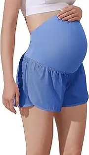 [Maacie] Maternity Shorts Maternity Shorts Elastic Waist Shorts with Pockets Summer