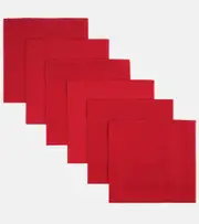 [Lisa Corti] Lisa Corti Set of 6 cotton napkins One Size red