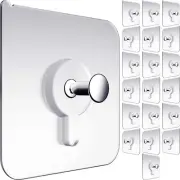 20 Packs Adhesive Wall Hooks For Bathroom Wall Hangers Without Nails Wall Hooks