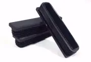 Rectangular Plastic End Cap 100x25mm - Black Flat Top