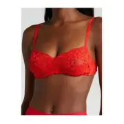 We Are HAH | Free People Red Lace Hook Up Bra Womens Lingerie Fits Sizes 30-38C