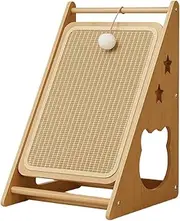 Triangular Wooden Cat Scratching Board, Sisal Pad Pussy Scratcher, Wear-Resistant and Non-Shedding, for Cats Fun and Entertainment