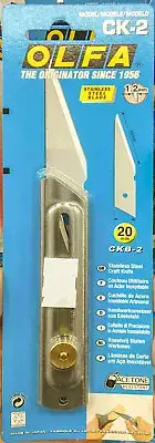 OLFA 20mm Stainless Steel Heavy Duty Craft Camping Knife (CK-2) | Made in Japan