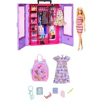 在飛比找蝦皮購物優惠-【日本直傳】 芭比娃娃芭比娃娃和紫色衣櫃&一起去！ 時尚和包