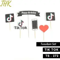 在飛比找蝦皮購物優惠-Ts 272 Tiktok Tik Tok 蛋糕串裝飾