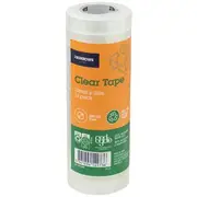 J.Burrows Recycled Clear Tape Roll 12mmX25m 12 Pack