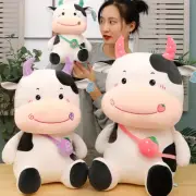 Simulation Cow Plush Toy Cattle Kid's Accompany Dolls Sofa Ornament