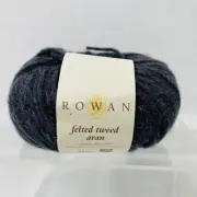 1 Ball Rowan Felted Tweed Aran Yarn Shade 759 Gray Wool Alpaca Viscose Italy 95y