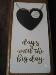 Countdown Chalk Board DAYS UNTIL THE BIG DAY Bridal Shower/Wedding/Special Event