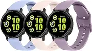 [3 Pack] Silicone Bands for Garmin Vivoactive 5 Band/Venu 2 Plus Bands/Venu sq Band/Venu Band/Vivomove 3 Band, 20mm Soft Quick Release Sport Replacement Strap Wristband