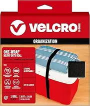 VELCRO Brand 91372 Double-Sided, Self Gripping Multi-Purpose Hook and Loop Tape, Reusable, 30-Feet x 1 1/2-Inch, Black