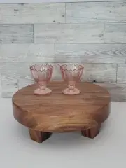Ice Pink Glass Egg Cups Set of 2 Target Bullseye Easter Spring 2025 Decor