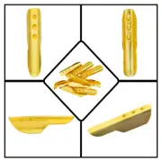 23mm Gold T-Bar - Metal Aglet Cord End Clasp - Shoelace Tip - Zero Gravity Chair