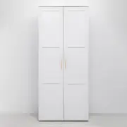 Stockholm Storage Cupboard Hamptons - White - Scandi Brass