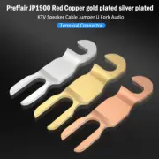 Audio Cord Jumper U Fork Red Copper Gold/Silver Plated Audio Terminal Connector