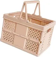 Folpus Storage Crate Capacity Crate Foldable Carrier Multi Purposes Basket Cube Storage Organizer Bin Container for Home BBQ Kitchen, Coffee