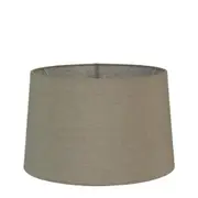Large Drum Lamp Shade (16x14x10 H) - Dark Natural Linen - Linen Lamp Shade - ELSZ161410NLEU