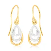 9ct Yellow Gold Tear Dop Earrings
