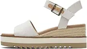 [TOMS] womens Diana Leather Espadrille Platform Wedge Sandal
