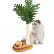 Cat Scratching Post Sisal Scratching Pole with Leaves Interactive Cat Toy for...