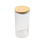 Airtight Bamboo Lid Glas Condiment Seasoning Jar 1300 ml