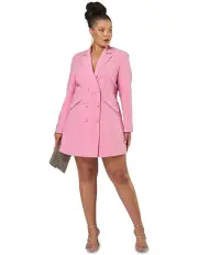 [Pink Dusk] Kiss The Tuxedo Dress in Pink