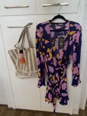 MISTER ZIMI Elke Wrap Dress in Wisteria Size 12 BNWT $179
