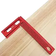 CDIYTOOL Precision Woodworking Tools, Square Hole Measuring Aluminium Alloy Ruler Hole Positioning Measuring Gauge Ruler Metric Marking T Type Carpentry Tool for Carpenter Scriber