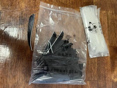 New Turkey Feathers Arrow Fletching Black /White (100 Pieces)