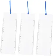 Angoily 3pcs Portable Magnifying Lens with Ruler Lightweight Fresnel Magnifier for Reading Books Maps Small Prints for Detailed Inspection Everyday Use