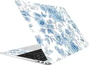 CREATCABIN Blue Flowers Laptop Skin Sticker Decal Netbook Skin Sticker Notebook Art Decal 12" 13" 13.3" 14" 15" 15.4" 15.6 Inch Laptop Protector Cover Waterproof Scratchproof Removable Easy to Apply